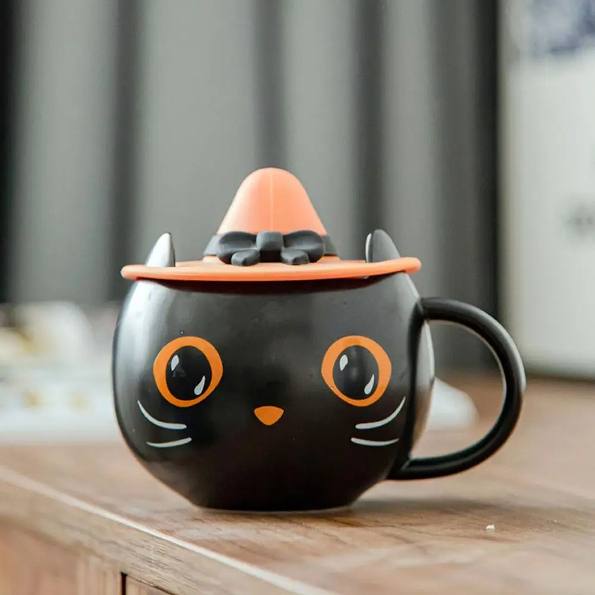 Kova Halloween Cat Mug with Lid