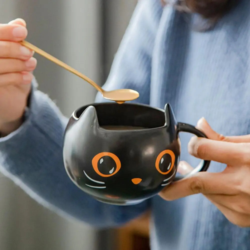 Kova Halloween Cat Mug with Lid