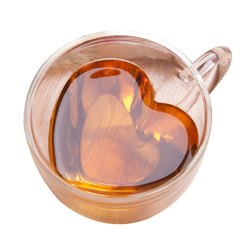 Kova Double-Wall Heart Glass Cup