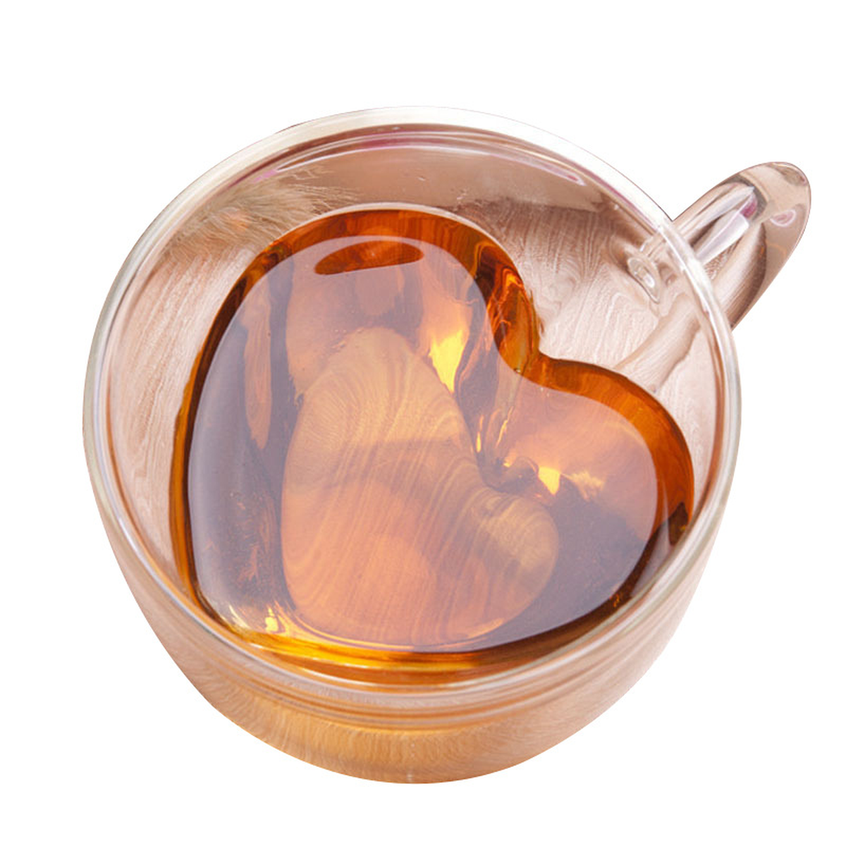 Kova Double-Wall Heart Glass Cup