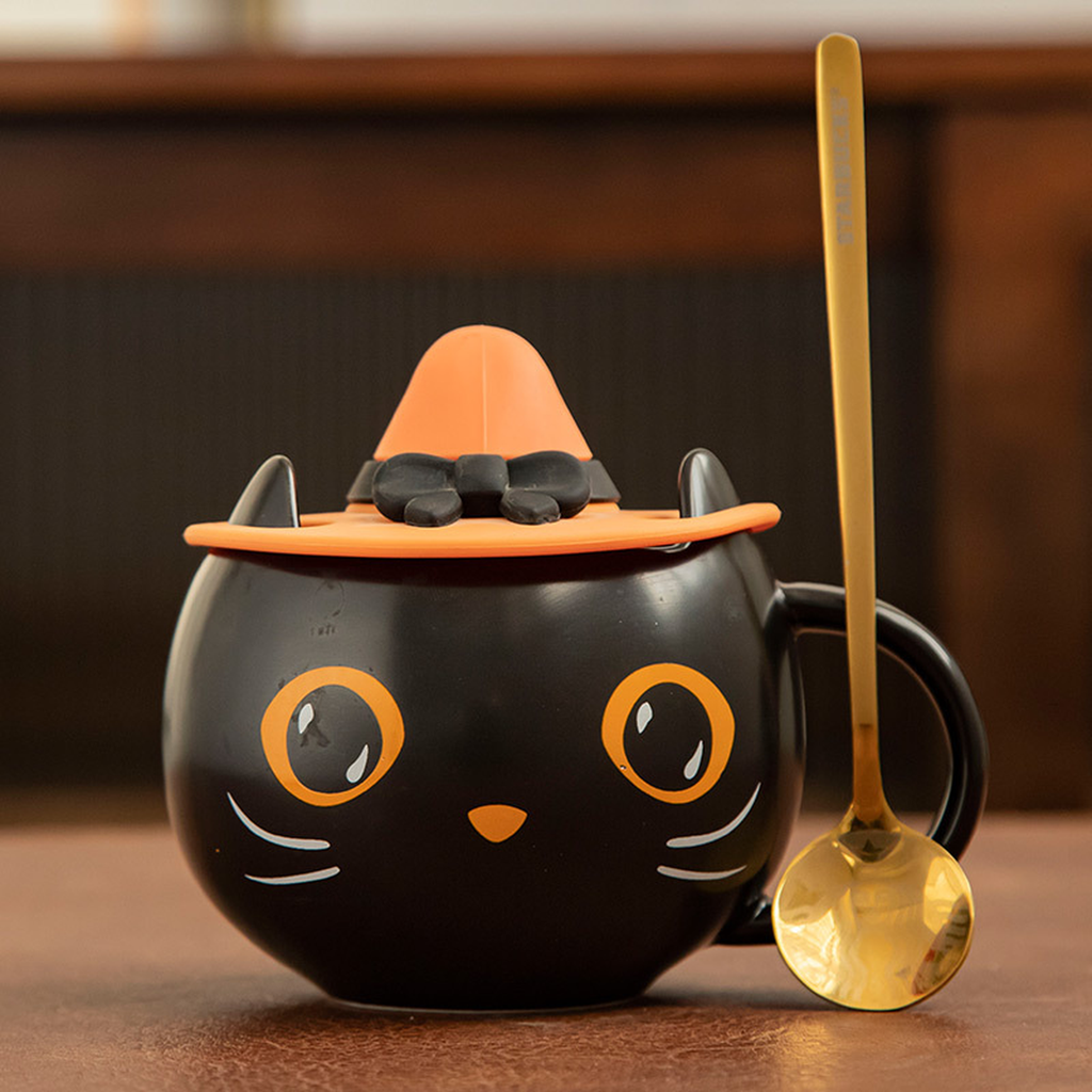 Kova Halloween Cat Mug with Lid